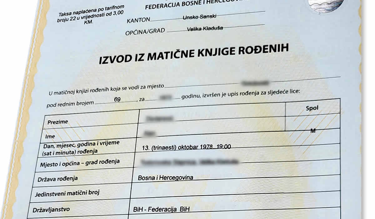gdje izvaditi rodni list izvod matična knjiga rođeni online PDF