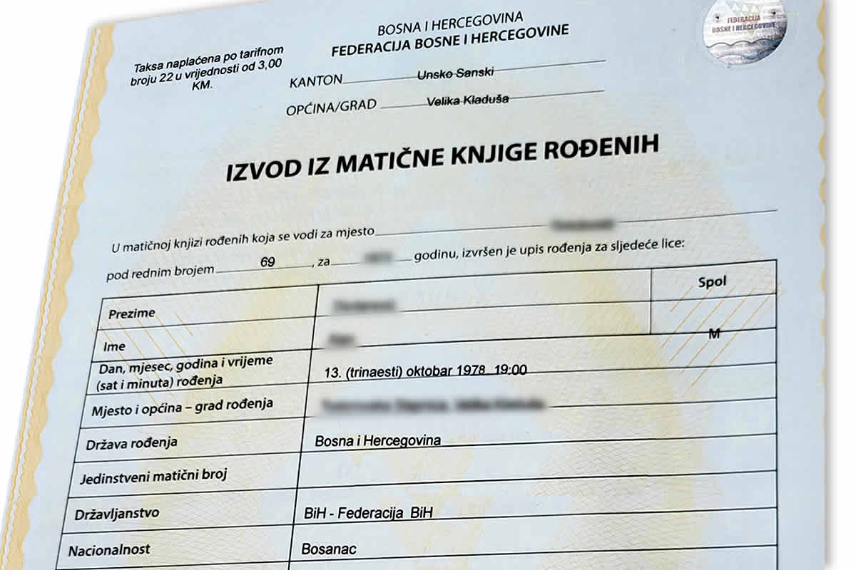 gdje izvaditi rodni list izvod matična knjiga rođeni online PDF
