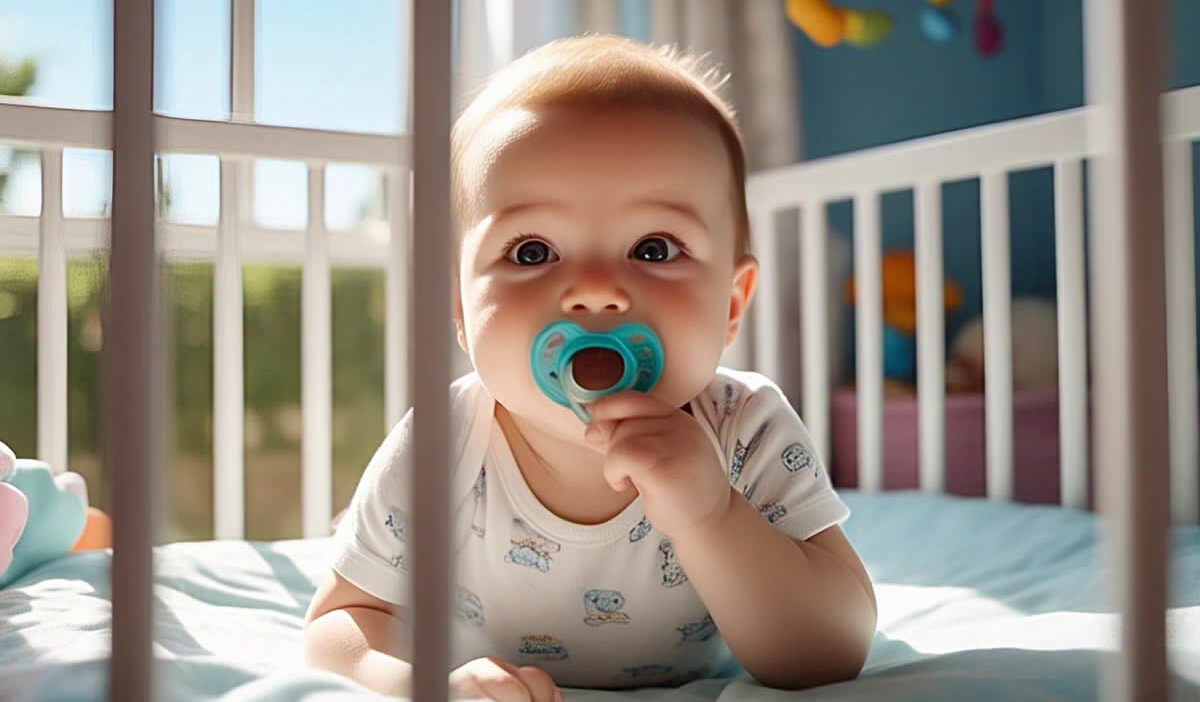 krevet za djecu bebe model drvo metal boja zaštita cucla duda