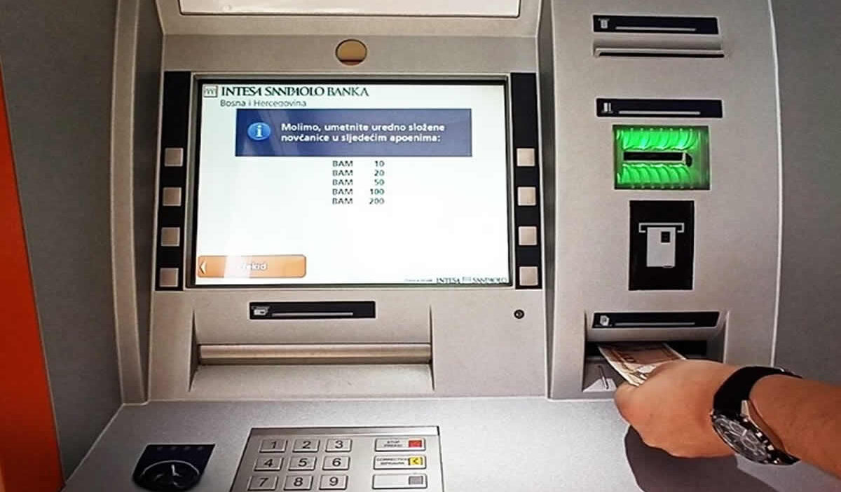uplata novac bankomat vodič cash kartica