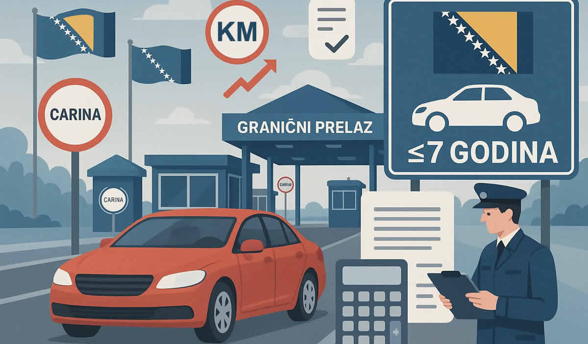 uvoz auta carina bih starost eur 1 obrazac njemačka pdv registracija