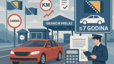 uvoz auta carina bih starost eur 1 obrazac njemačka pdv registracija