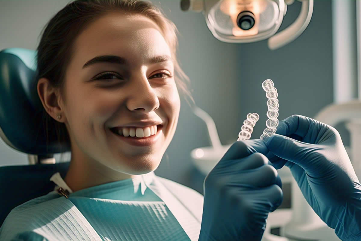 ispravljanje zuba aparatić folija aligneri cijene terapija ordinacija djevojka osmijeh