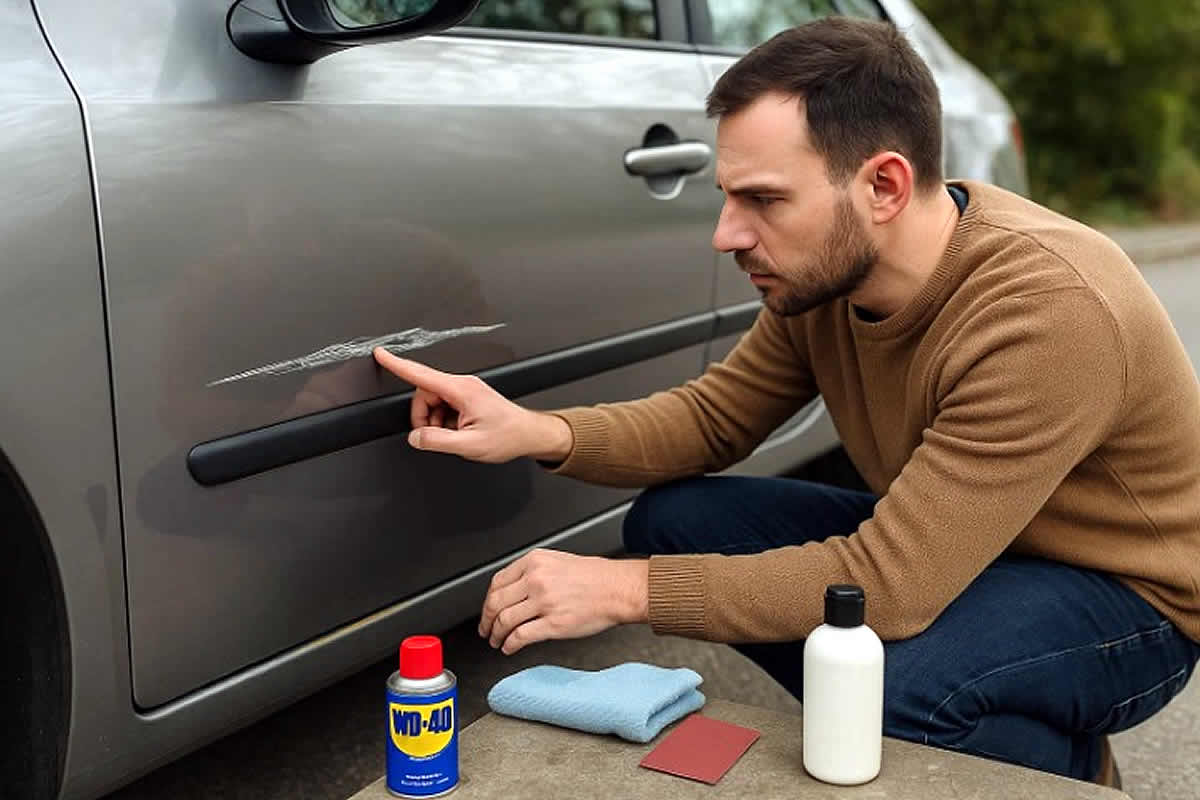 kako popraviti ogrebotine auto boja lak cerijum oksid turtle wax wd-40 mikrofiber krpa