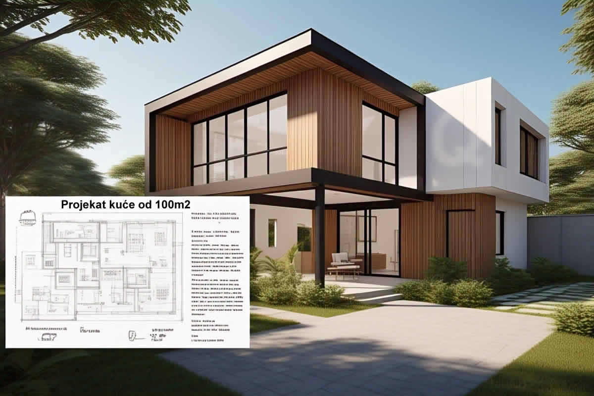projekat kuće od 100 m2 besplatni planovi ideje dozvole građevinska cijena arhitekta