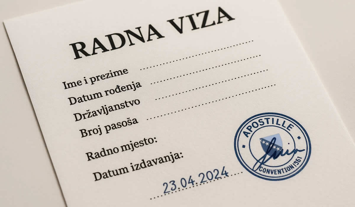radna viza njemačka austrija slovenija dokumenti apostille pečat cijene nostrifikacija pasoš provjera