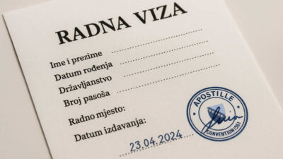 radna viza njemačka austrija slovenija dokumenti apostille pečat cijene nostrifikacija pasoš provjera
