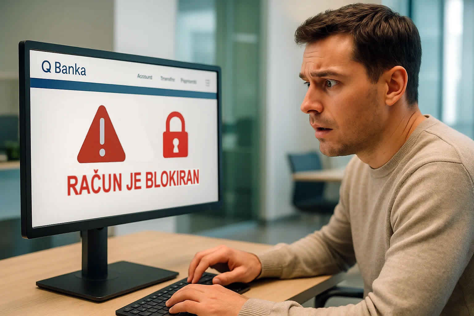 blokiran račun u banci razlozi odblokirati dokumenta alimentacija dug porez kazna čuđenje kompjuter