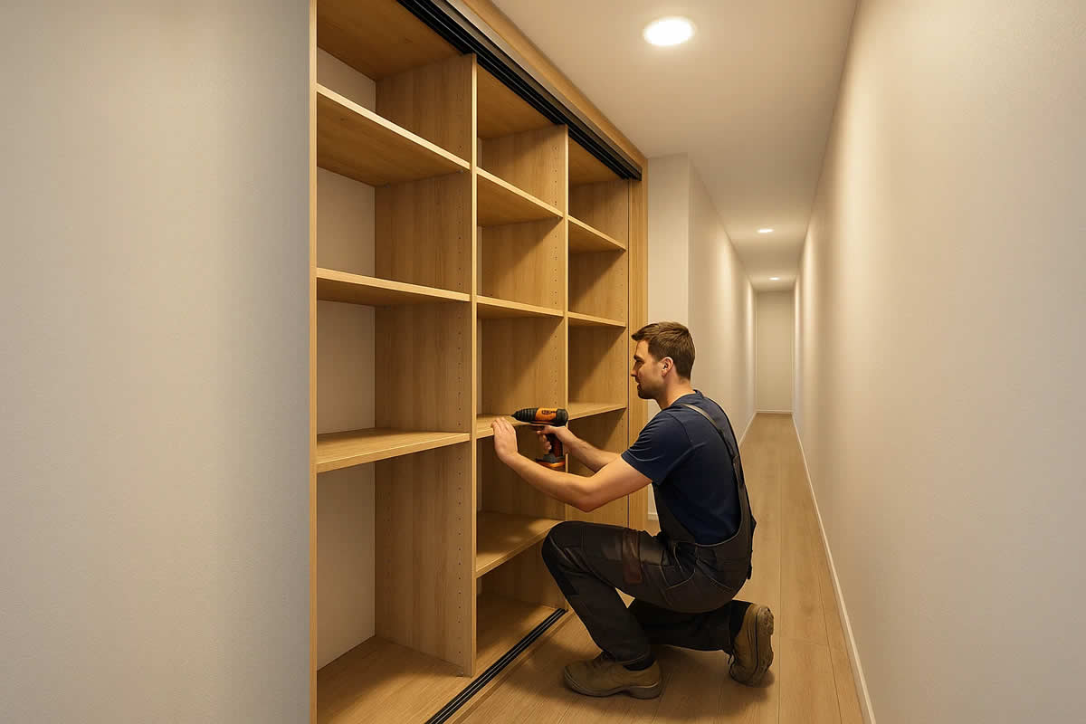 cijena ugradbenog ormara troškovi kvadrat montaža savjeti vodilice led iverica mdf majstor bušilica
