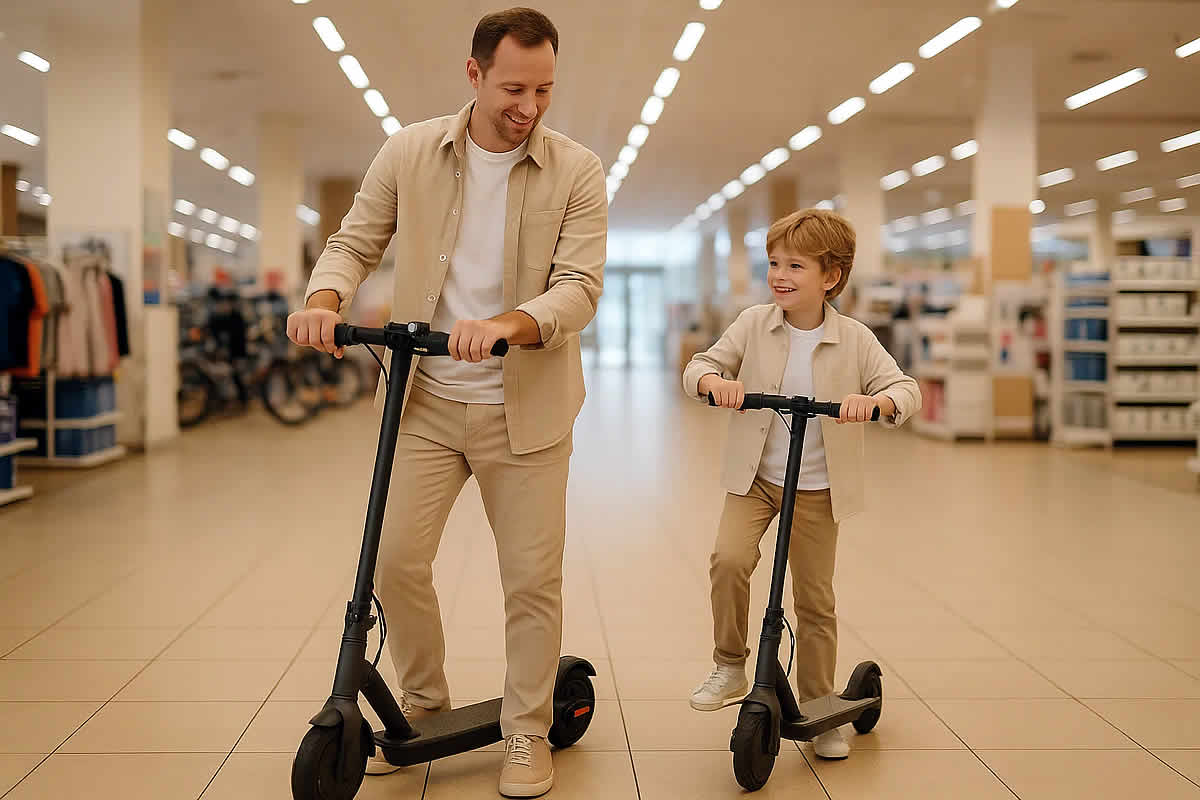 jeftini električni romobili cijene modeli kupiti baterija brzina domet garancija led rasvjeta rate skuteri otac sin