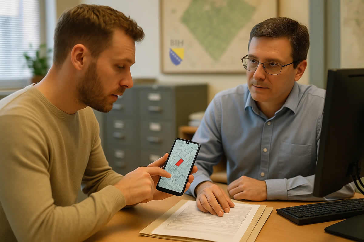 kako pronaći vlasnika zemljišta besplatan online vodič geometar geoportal gruntovnica katastar parcela zk izvadak pokazivati