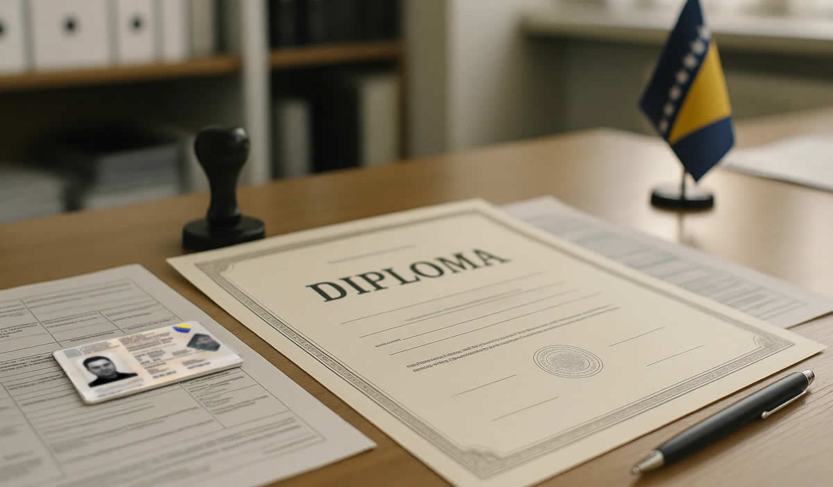 nostrifikacija diplome bih cijena dokumenti apostille ovjera lična karta kancelarija zastava pečat