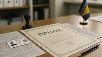 nostrifikacija diplome bih cijena dokumenti apostille ovjera lična karta kancelarija zastava pečat