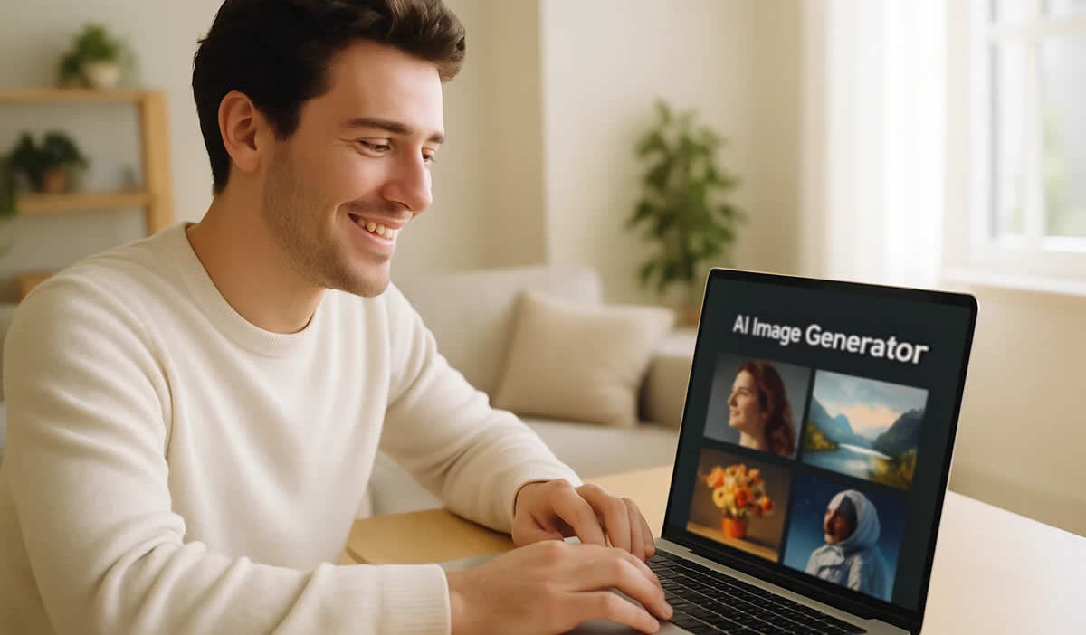 besplatne ai slike generatori bez logina chatgpt difuzijske mreže prompt realističnost laptop muškarac
