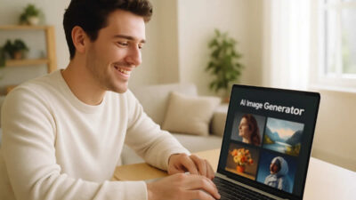 besplatne ai slike generatori bez logina chatgpt difuzijske mreže prompt realističnost laptop muškarac