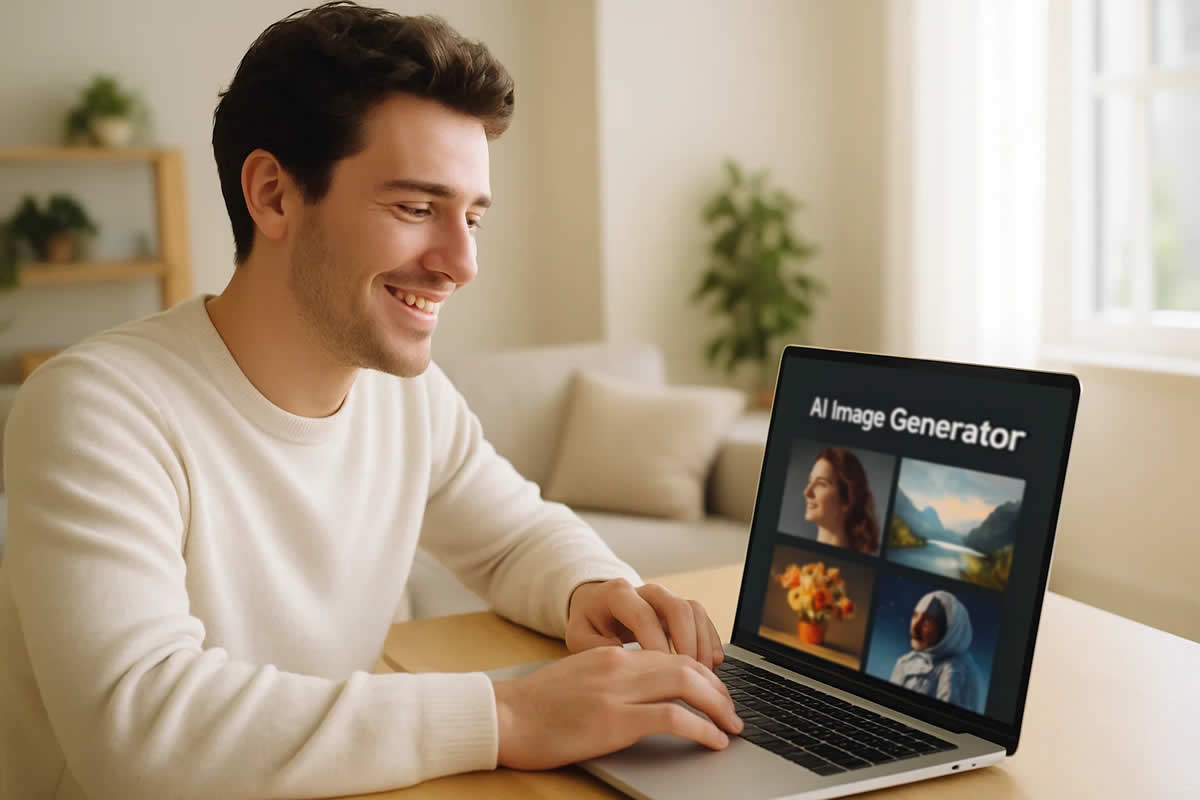 besplatne ai slike generatori bez logina chatgpt difuzijske mreže prompt realističnost laptop muškarac