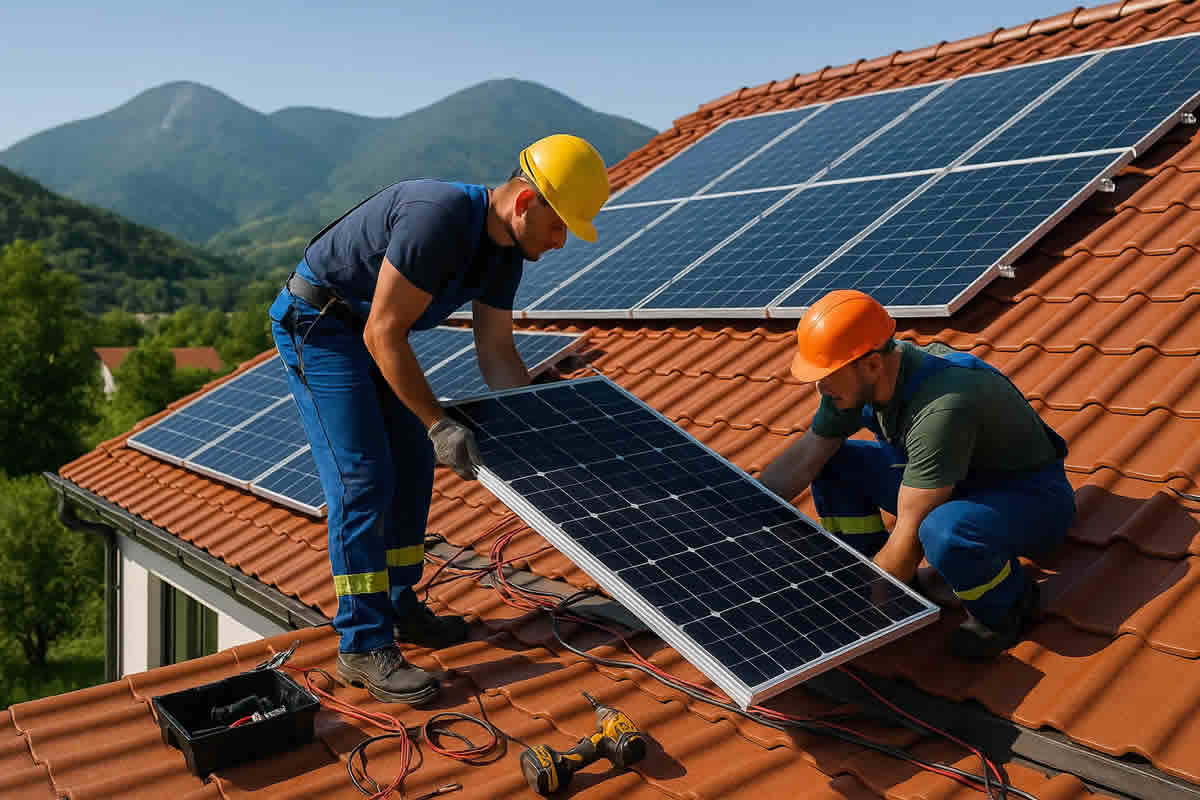 cijena solarnih panela bih paketi kW on-grid off-grid inverter baterija dozvola garancije krov majstori postavka