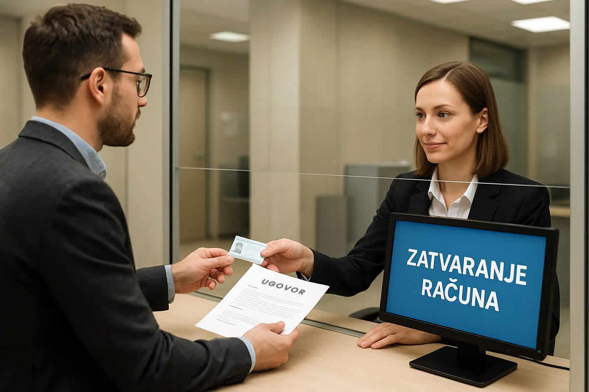kako zatvoriti račun u banci vodič bosna hercegovina srbija hrvatska šalter dokumenta kartica lična karta ugovor potpis online dugovanje nasljedstvo