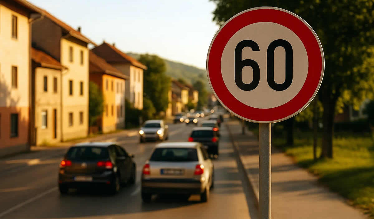 kazna za prekoračenje brzine tabela bodovi vozila automobili znak 60kmh iddeea kamera radar