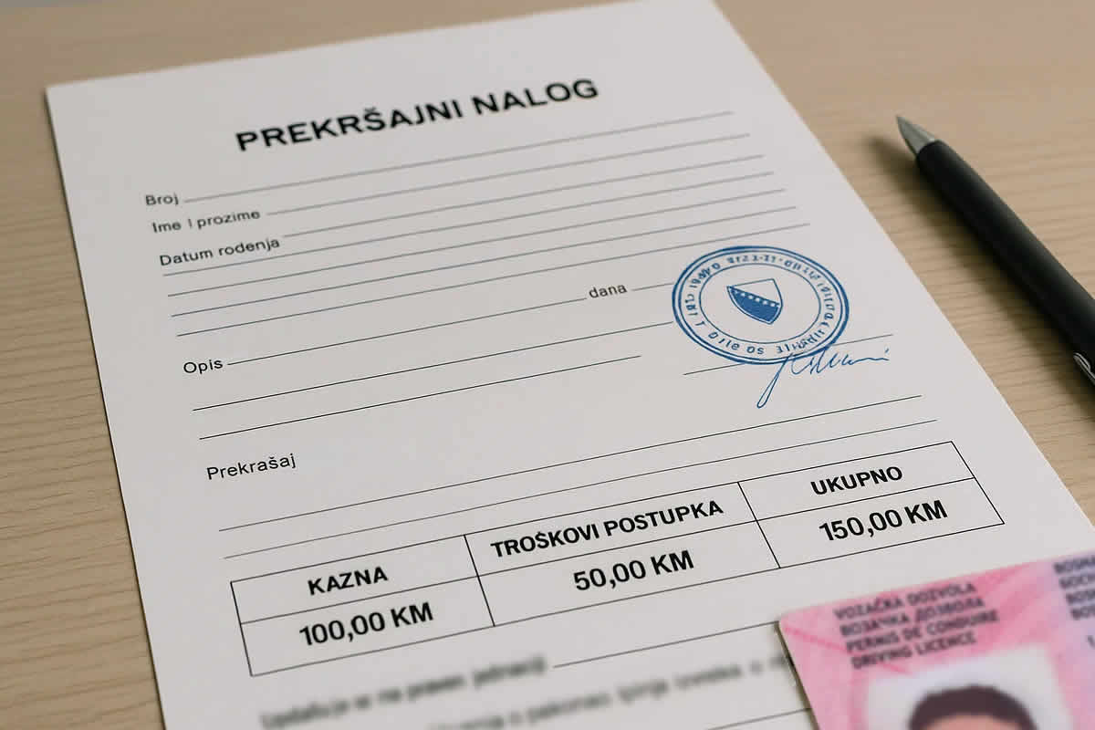 molba za smanjenje kazne saobraćajni prekršaj obrazac nalog plaćanje brzina rate zastara pečat vozačka dozvola