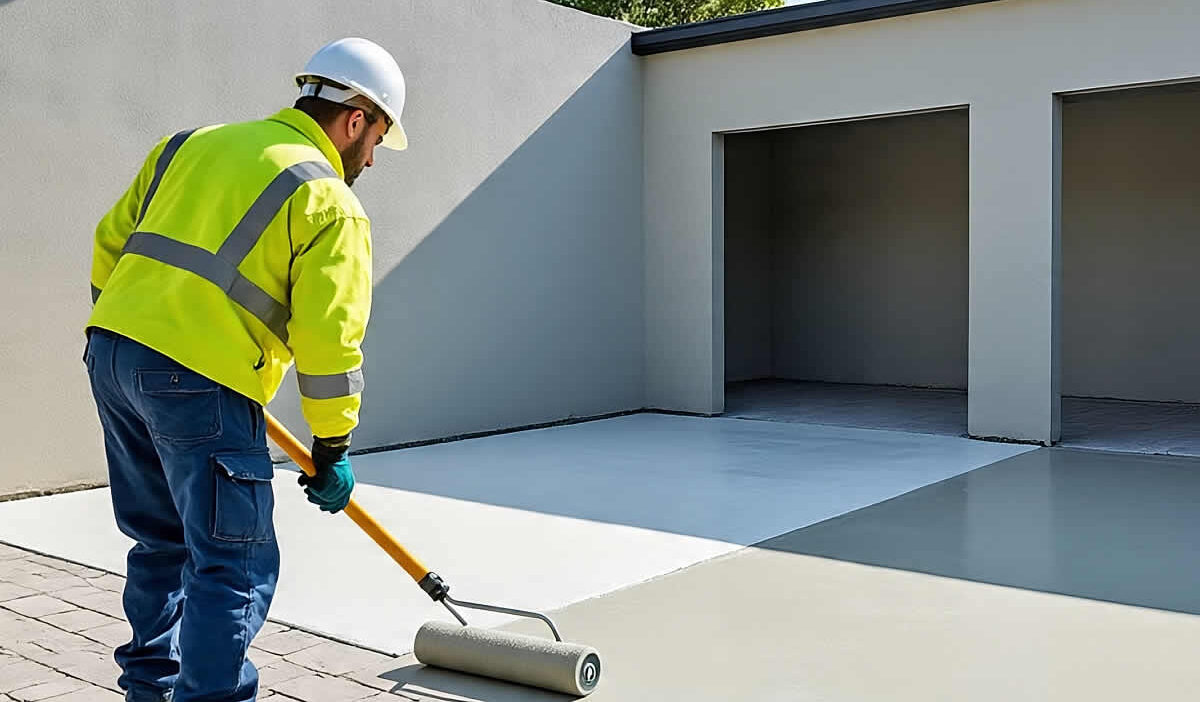premaz za beton cijena vrste zaštita dvorište garaža terasa epoksi silikon prašina vlaga uv zračenje radnik valjak