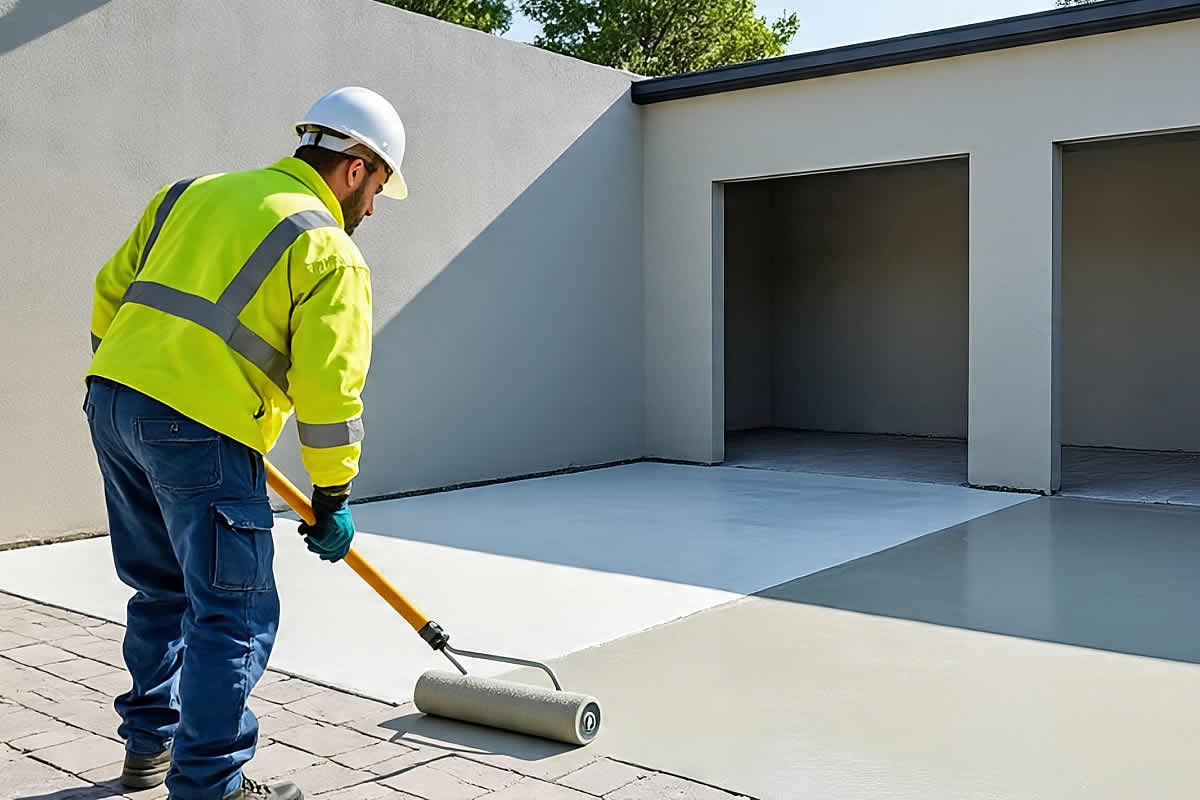 Kako skinuti pločice sa zida i premaz za beton cijena vrste zaštita dvorište garaža terasa epoksi silikon prašina vlaga uv zračenje radnik valjak
