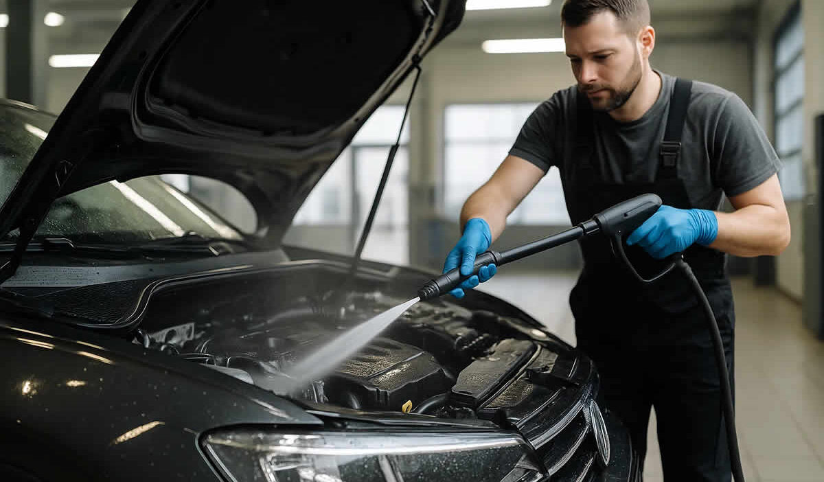 gdje oprati motor auta sigurne metode cijene najbolje lokacije odmašćivači deterdžent prašina para servis pritisak voda