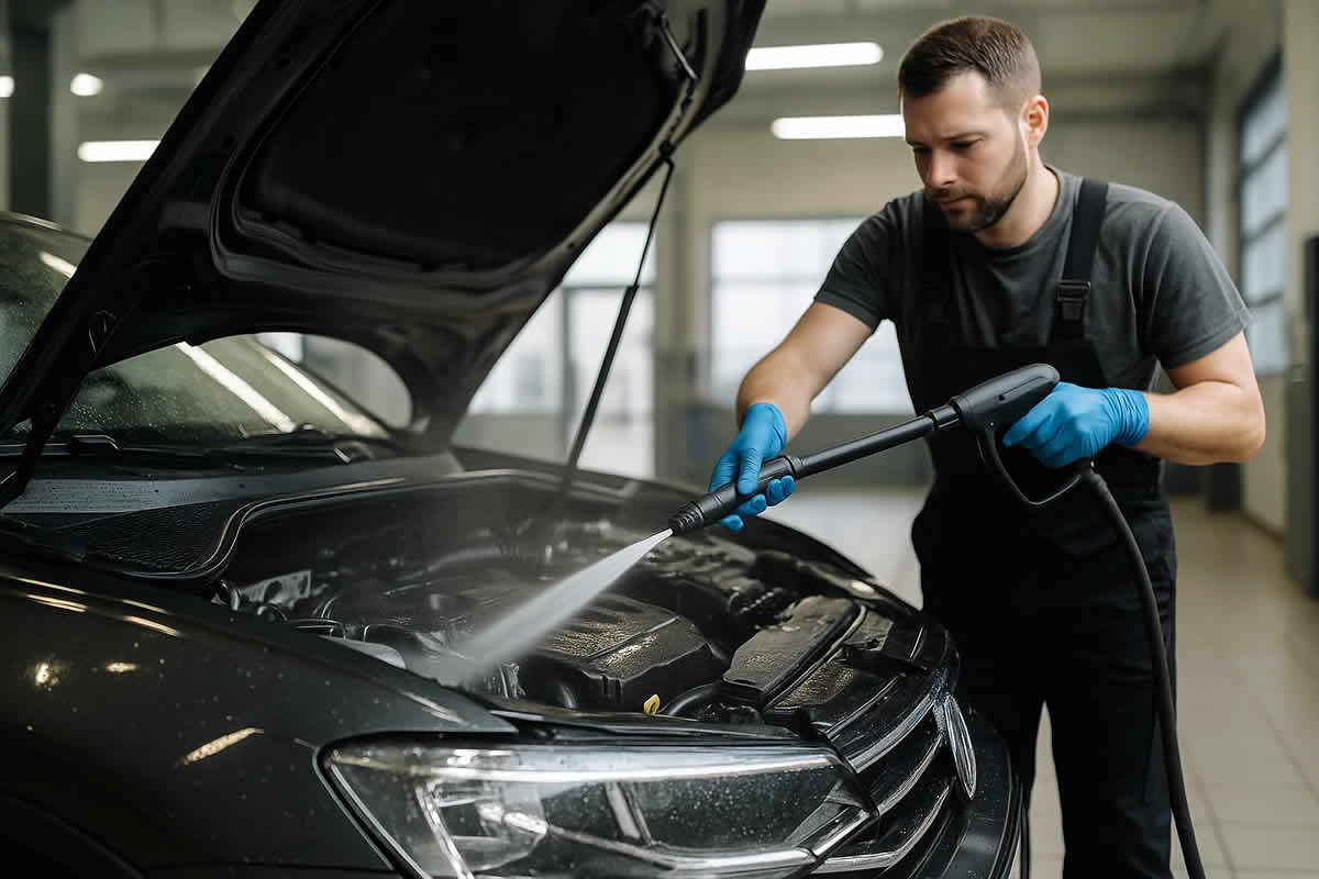 gdje oprati motor auta sigurne metode cijene najbolje lokacije odmašćivači deterdžent prašina para servis pritisak voda