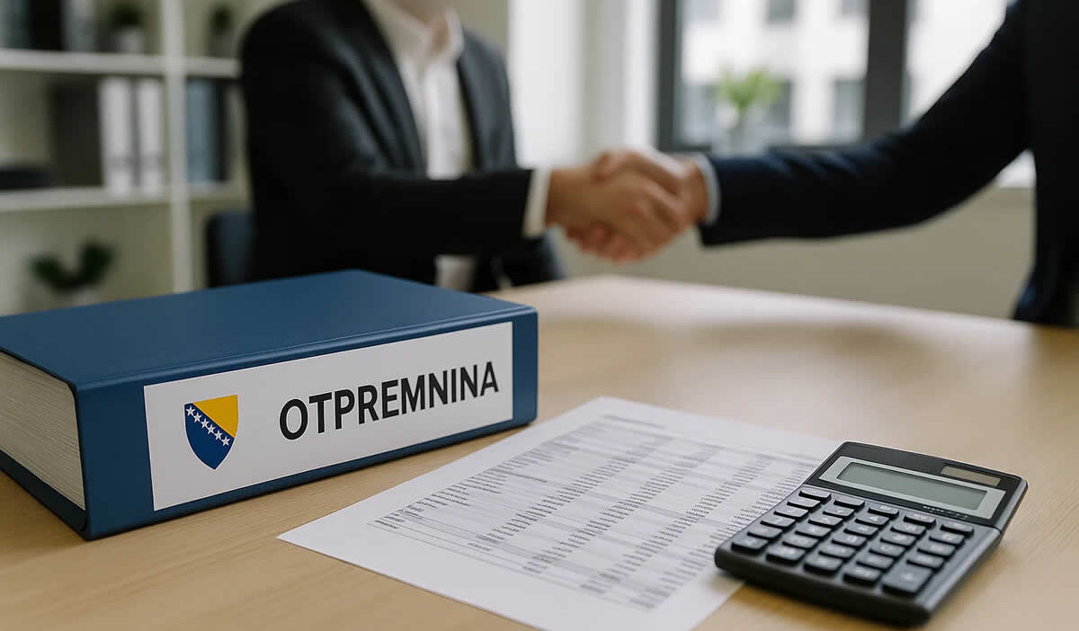 otpremnina bih izračun prava minimalni iznos minimalno zakon naknada otkaz uslovi radni staž rukovanje fascikla kalkulator