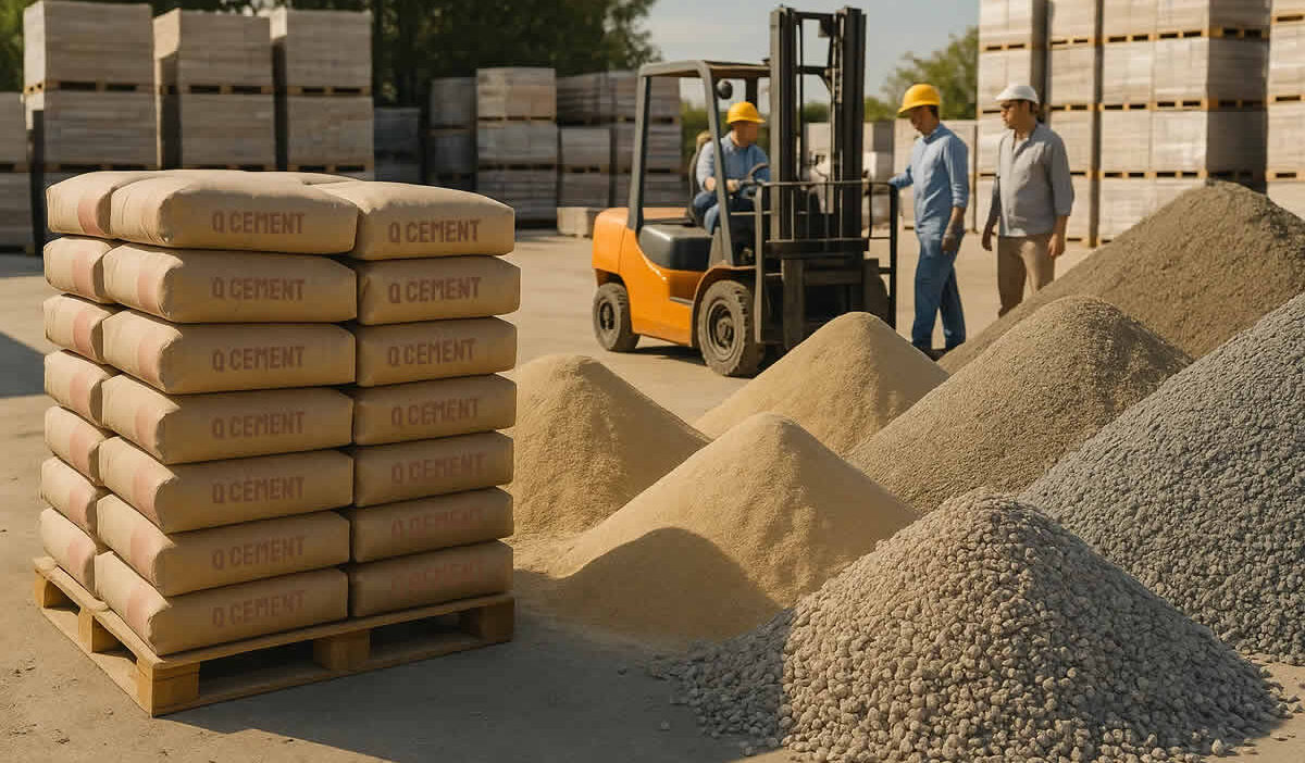 cement pijesak šljunak gdje kupiti cijena dostava građevinski materijal stovarište viljuškar paleta kubik granulacija vreća