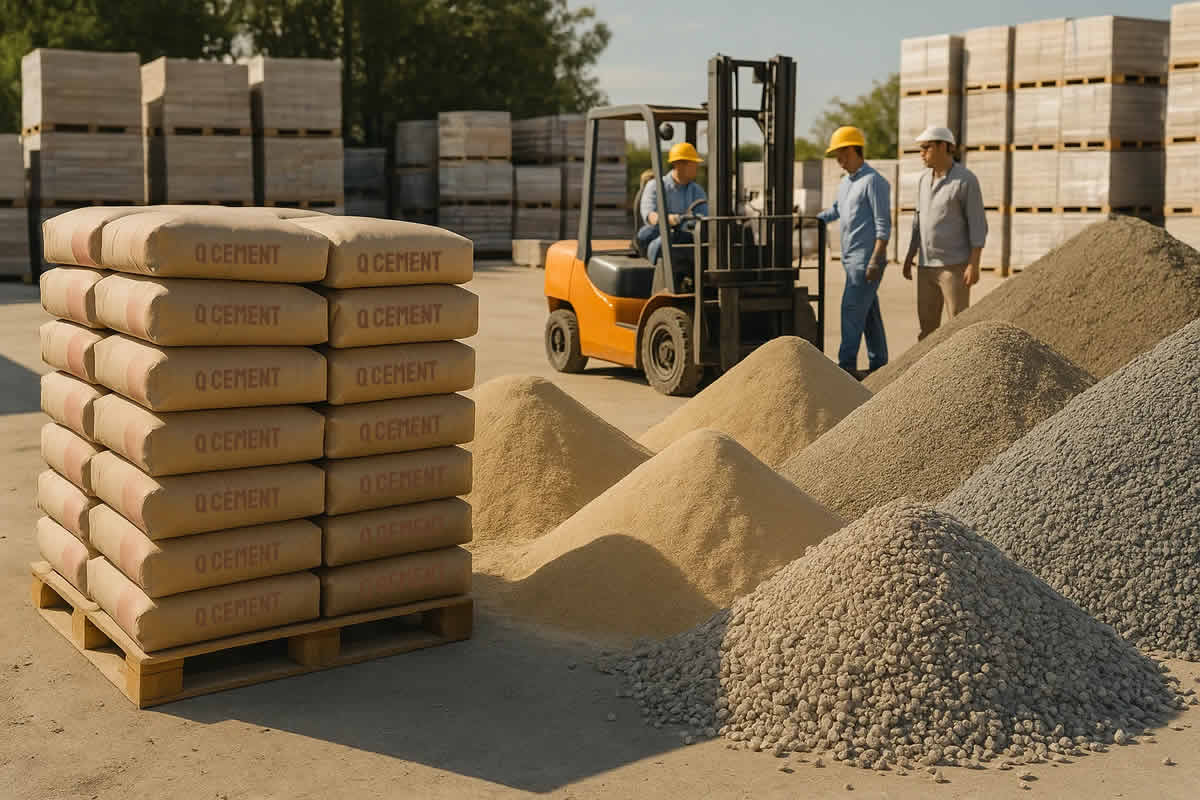 Cijena daske po kubiku i cement pijesak šljunak gdje kupiti cijena dostava građevinski materijal stovarište viljuškar paleta kubik granulacija vreća