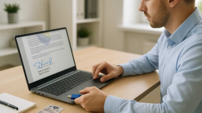kako dobiti digitalni potpis u bih vodič kvalifikovani certifikat iddeea usb token porezi plaćanja banka aplikacija aktivacija muškarac laptop