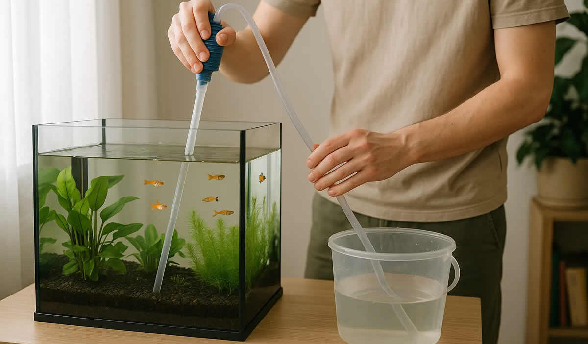 kako zamijeniti vodu u akvariju bez stresa ribice savjeti trikovi amonijak kondicioner filter biljke temperatura rasvjeta