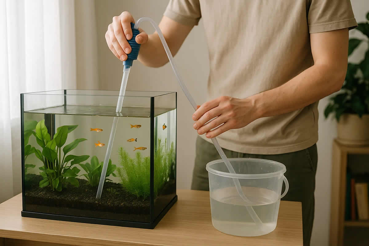 kako zamijeniti vodu u akvariju bez stresa ribice savjeti trikovi amonijak kondicioner filter biljke temperatura rasvjeta