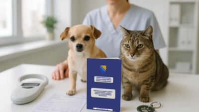 pasoš za kućne ljubimce vodič putovanje bih hr srb certifikat vakcine veterinar mikročip granica titar test pas mačka