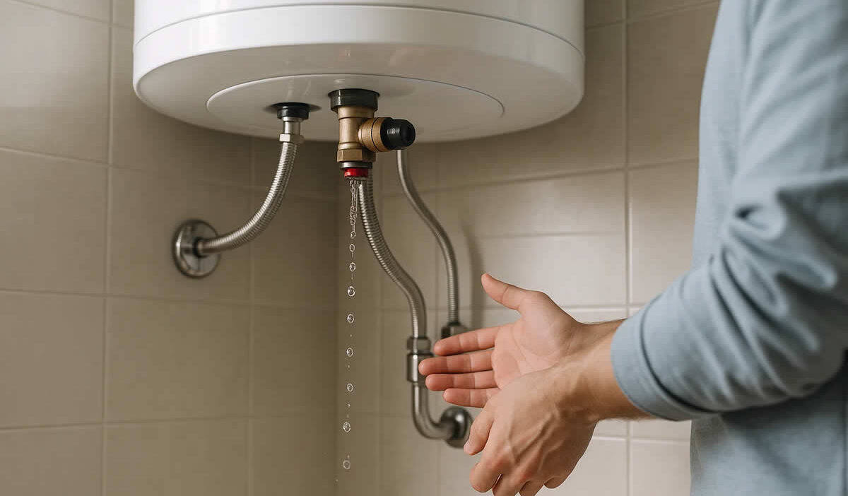 bojler curi uzrok curenje voda zaustaviti cijevi crijevo kamenac servisiranje popravak struja sigurnosni ventil termometar brtva