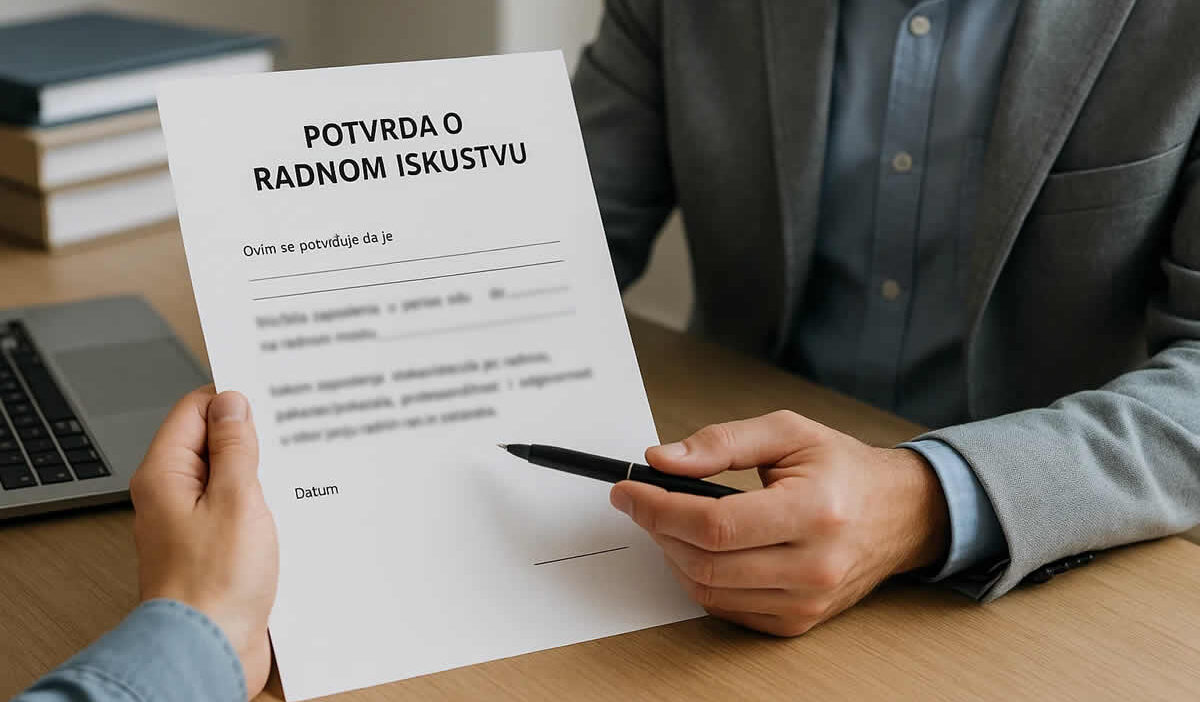 potvrda o radnom iskustvu izdaje obrazac sadržavati konkursi pdf word poslodavac inostranstvo natječaji preporuka potpis pečat