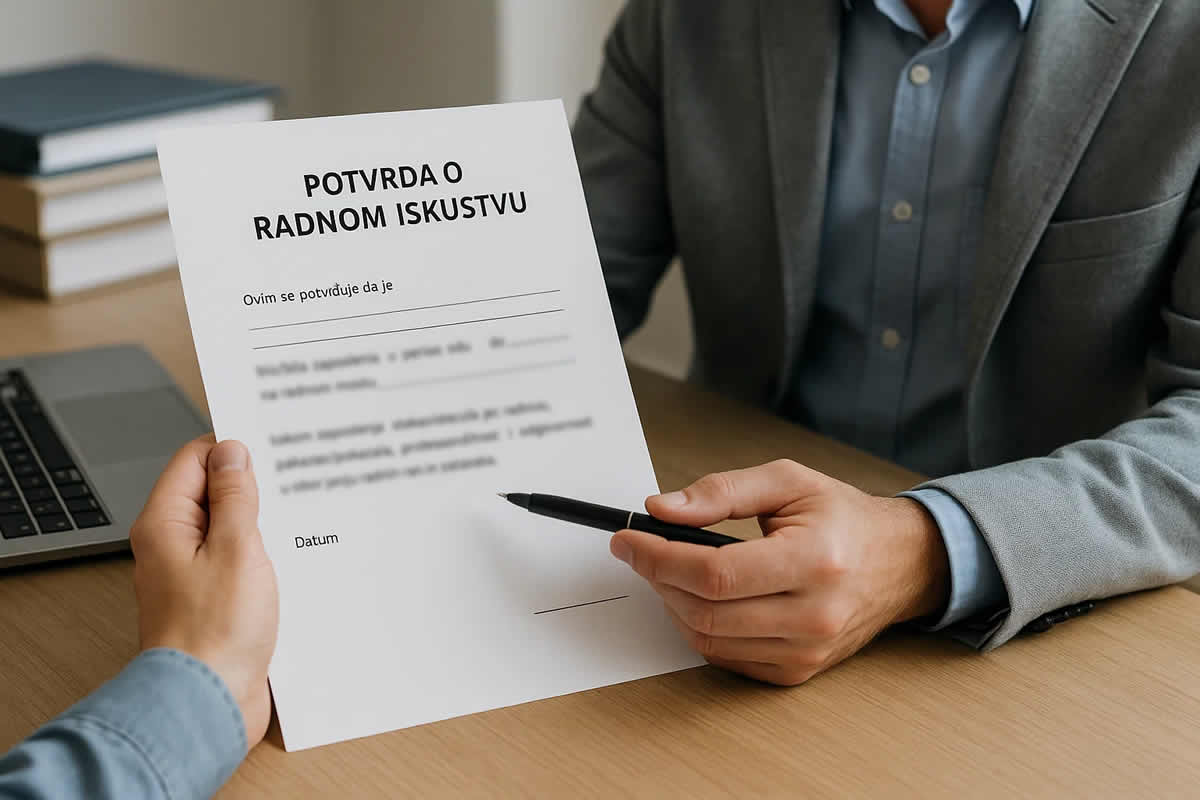 potvrda o radnom iskustvu izdaje obrazac sadržavati konkursi pdf word poslodavac inostranstvo natječaji preporuka potpis pečat