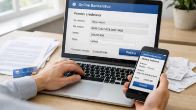 kako prebaciti novac sa računa na račun online sigurno aplikacije banka bankarstvo provizija tekući laptop