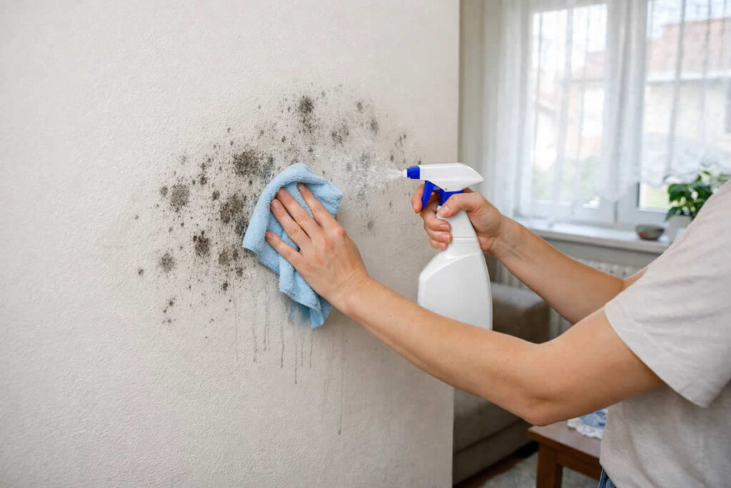 kako ukloniti buđ provjerene metode djeluju sirće soda bikarbona hemikalije alkohol podrum ventilacija vlaga uzroci krpa čišćenje