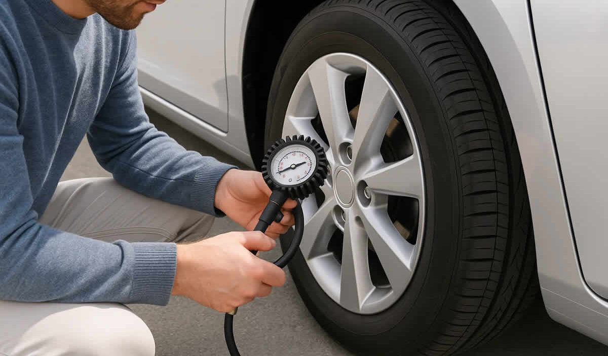 koliko napuhati gume vodič vrijednost auto manometar provjera felge gorivo ljeto naljepnica pritisak ventil tpms zima