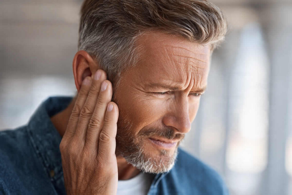 tinitus zujanje u ušima uzroci simptomi liječenje anksioznost cirkulacija glavobolja orl pritisak stres vrtoglavica muškarac