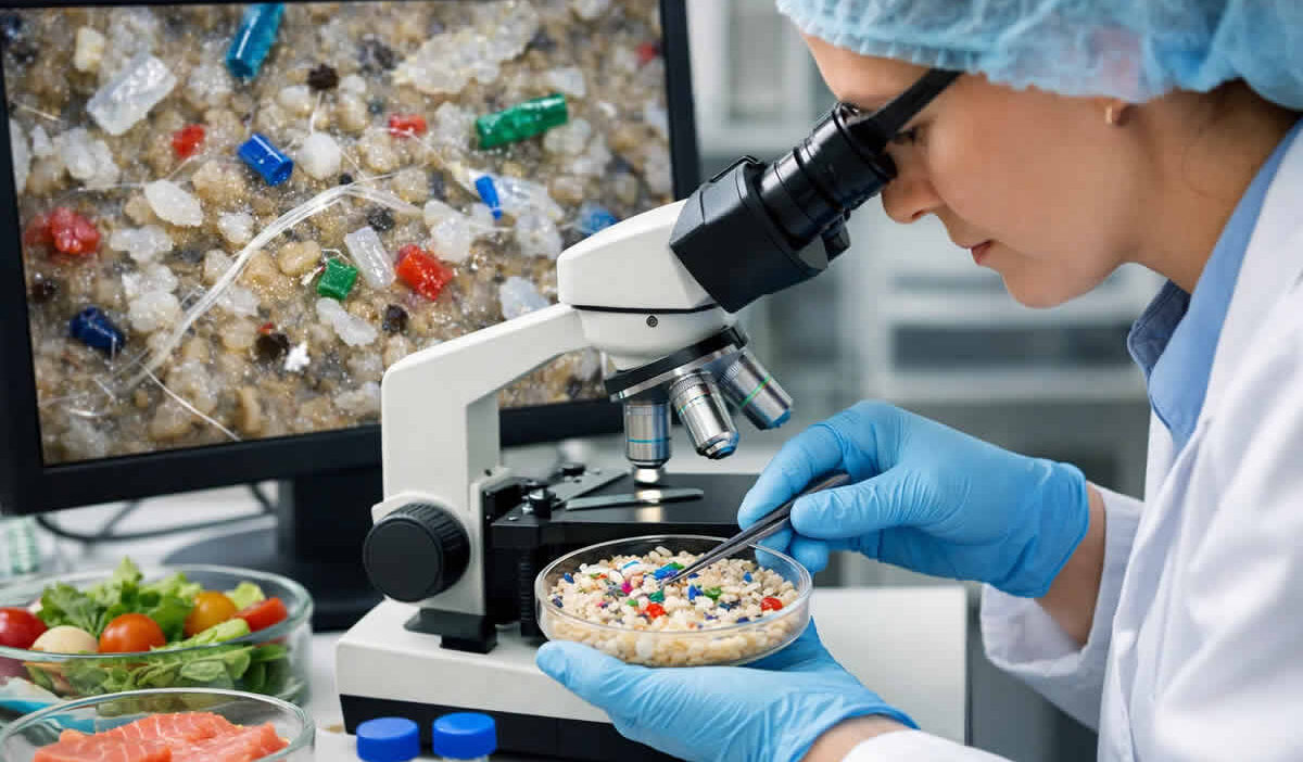 mikroplastika u hrani skriveni rizik zdravlje kako izbjeći istraživanje laboratorija mikroskop žena
