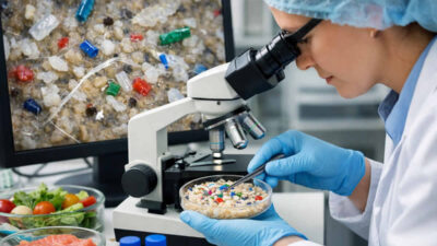 mikroplastika u hrani skriveni rizik zdravlje kako izbjeći istraživanje laboratorija mikroskop žena